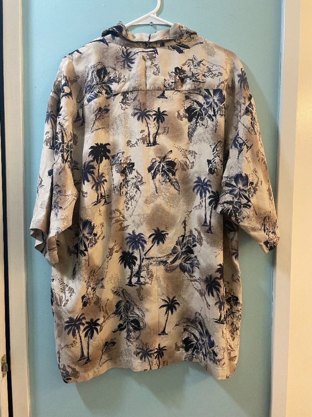 Joseph & Feiss Men's Silk Hawaiian Shirt, Size 2x
